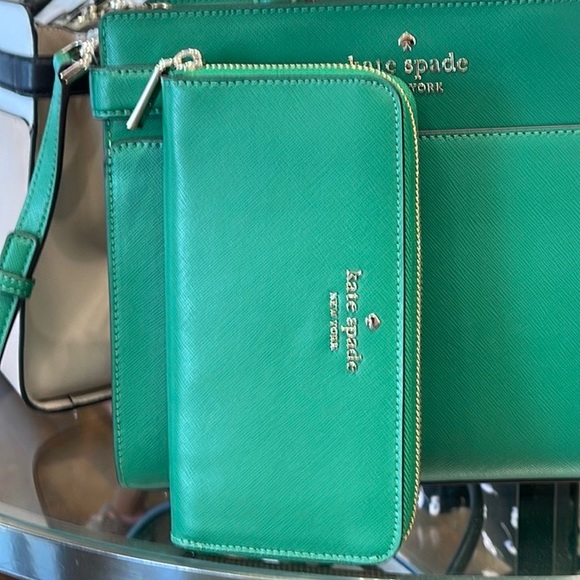 Kate Spade Staci Large Continental Wallet 
Green Bean - Picture 8 of 16